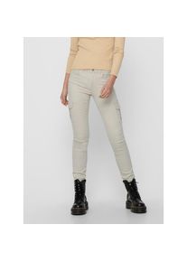 Only, Damen, Cargohose &raquo;ONLMISSOURI REG ANK CARGO PNT&laquo; kn&ouml;chellang mit elastischem Beinabschluss, Pumice Stone, L&auml;nge 30, 36 (S) -L&auml;nge 30, Pumice 