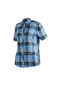 Maier Sports, Damen, Outdoorbluse &raquo;Kendra S/S W&laquo; Damen Kurzarmbluse, pflegeleichte Karobluse, blue, 40, blue, Kurzarmbluse mit Webkaro f&uuml;r 