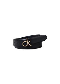 Calvin Klein, Damen, Lederg&uuml;rtel &raquo;CK BUCKLE BELT 30MM&laquo;, Black / CK LIGHT GOLD, Black / CK LIGHT GOLD, Lederg&uuml;rtel von Calvin Klein
