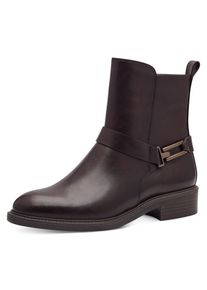 Tamaris , Stiefelette, Blockabsatz, Businessschuh mit eleganter Zierschnalle , dunkelbraun , 39 , 39 , Klassische Stiefelette mit zweckmäßigem...
