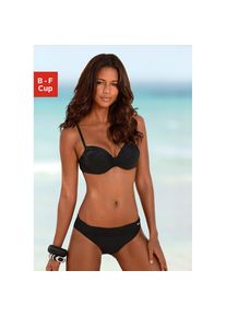 Lascana , Bügel-Bikini, mit Raffungen am Cup , schwarz , Cup C , 36 -Cup C , 36 , Elegante Form mit aufwendiger Raffung