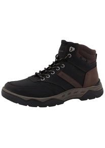 Tom Tailor , Schnürboots, High Top-Sneaker, Trekkingschuh mit Ösen im Bergsteiger-Look , schwarz-braun , 46 , 46 , Knöchelhoher Trekkingschuh mit...