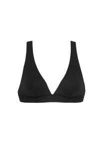 Buffalo, Damen, Triangel-Bikini-Top &raquo;Bubble&laquo; mit floraler Struktur, schwarz, Cup C/D, 36 -Cup C/D, schwarz, Florale Strukturware