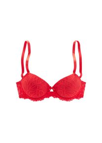 Lascana, Damen, Schalen-BH &raquo;Cara&laquo; mit B&uuml;gel rundum aus filigraner Spitze, sexy Dessous, rot, Cup E, 80 -Cup E, rot, Femininer Schalen-BH mit B&uuml;gel 