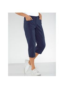 Casual Looks, Damen, Caprihose, nachtblau, Normalgr&ouml;&szlig;en, 44 -Normalgr&ouml;&szlig;en, nachtblau, Capri-Hose mit Tunnelzug am Beinabschluss