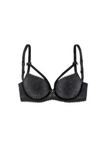 Petite Fleur Gold, Damen, Schalen-BH &raquo;Seduction&laquo; mit sexy B&auml;nder-Optik, sexy Dessous, schwarz, Cup C, 70 -Cup C, schwarz, Verf&uuml;hrerischer Schalen-BH 