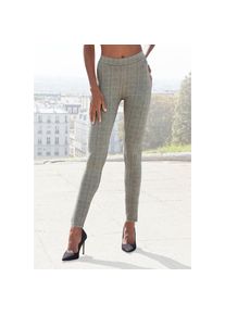 Lascana , Leggings, mit klassischem Karomuster, Gesäßtaschen, elegant, schmale Passform , greige kariert , N-Gr , 32/34 -N-Gr , 32/34 , Leggings...