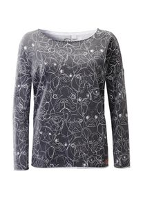 LPO , Sweatshirt »SWEAT LUMDSEN WOMEN« modischer Allover-Print , anthrazit , 40 (M) , 40 (M) , Gemütliches Sweat im Allover-Print