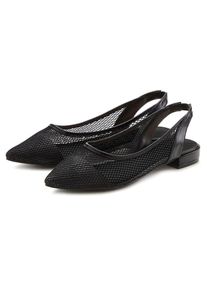 French Connection, Damen, Ballerina Slingballerina, Riemchenballerina, Halbschuh, Slipper, Sandale VEGAN, schwarz, 39, schwarz, Modischer Sling-