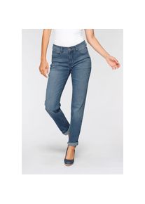 MAC, Damen, 5-Pocket-Jeans &raquo;Angela&laquo; Die Schmale, mid blue main wash, L&auml;nge 32, 44 -L&auml;nge 32, mid blue main wash, Stretchjeans Angela von MAC