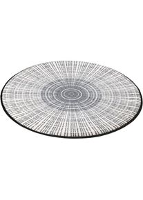 wash+dry by Kleen-Tex, Teppich &raquo;Cascara&laquo; rund 7 mm H&ouml;he rutschhemmend, In- und Outdoor geeignet, waschbar, Wohnzimmer, grau, Kunstfaser, &Oslash; 115 cm 1 