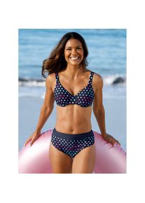 feel good , Damen , Bügel-Bikini-Top , marine-magenta-bedruckt , Cup B , 46 -Cup B , 46 , Cup B, C, D