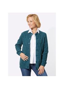 Classic Basics , Strickjacke , aquapetrol-meliert , 38 , 38 , Melange-Strick