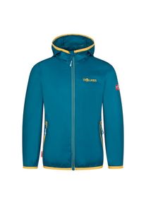 Trollkids , Regenjacke »KIDS TROLLTUNGA JACKET«, (1 St.), leicht & klein verpackbar & wasserdicht , atlantic blue/ginger , 116 , 116 , Regenjacke...