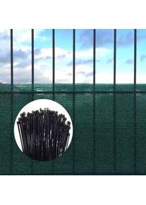 Wind- en zichtscherm 1,2x25m, Tuinafscheiding met Kabelbinders - Boni-Shop
