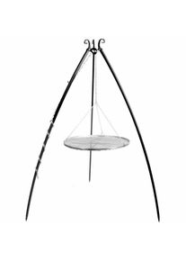 Draaibare grill 200 cm + Grillrooster van roestvrij staal 70 cm