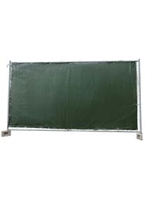 Boni-Shop® Bouwplaats afdekking, bouwzeil 160g/m², groen PE, bouwplaats bescherming, 1,76x3,41m