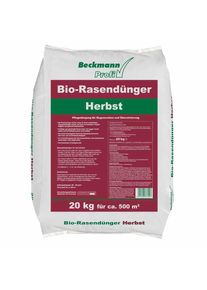 BECKMANN&BREHM Bio Rasenmest Herfst 20kg, 500m² gazon winterklaar maken
