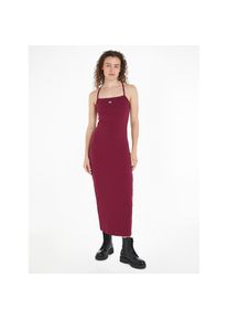 Tommy Jeans , Jerseykleid »TJW STRAPPY BADGE RIB DRESS«, mit Trägern, Rippware, Logo-Badge , Valley Grape , N-Gr , M (38) -N-Gr , M (38) ,...