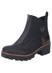 Rieker , Winterstiefelette, Winterboots, Ankleboots, Stiefelette, Plateausohle, mit Warmfutter , schwarz kombiniert , 40 , 40 , Winterstiefelette...