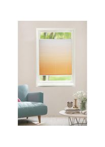 my home , Plissee »Ombré« Lichtschutz ohne Bohren verspannt Fixmaß, Farbverlauf, Klemmträger , taupe/cream , Obermaterial: 100% Polyester , 130 cm