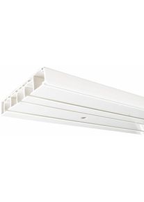 Liedeco , Gardinenstange 3 läufig-läufig Fixmaß , weiß , B/L: 120 cm