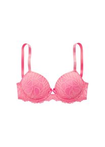 Lascana , Schalen-BH »Cara« mit Bügel rundum aus filigraner Spitze, sexy Dessous , cyclamen , Cup D , 70 -Cup D , 70 , Femininer Schalen-BH mit...