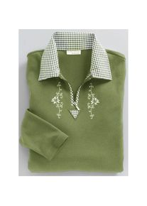 CLASSIC , Trachtenshirt »Poloshirt«, (1 tlg.) , hellgrün , 52 , 52 , Poloshirt mit kariertem Kragen
