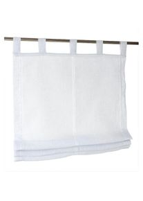 Kutti , Raffrollo »Brondby« mit Schlaufen freihängend halbtransparent, Polyester, Schlaufen , weiß , Obermaterial: 100% Polyester , 145 cm