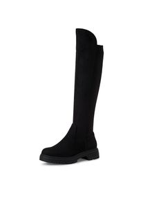 Tamaris , Overkneestiefel, Blockabsatz, Langschaftstiefel, Overkneestiefel, vegane Verarbeitung , schwarz , 38 , 38 , Trendiger Stiefel mit kurzem...