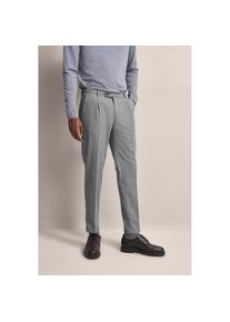 Bugatti, Herren, Bundfaltenhose mit Modern-Flanell-Soft-Touch, grau, L&auml;nge 34, 34 -L&auml;nge 34, grau, Waschbar bei 30 Grad