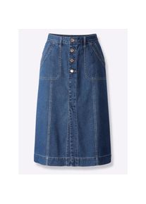 Inspirationen , Jeansrock , blue-stone-washed , 52 , 52 , reine Baumwolle