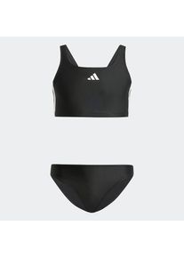 adidas Performance , Kinder , Bustier-Bikini »3S BLD BIKINI« , Black / White , N-Gr , 110 -N-Gr , 110 , Dieser sportliche Bikini ist teilweise aus...