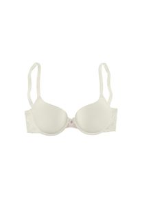 Lascana, Damen, Schalen-BH mit R&uuml;cken aus blumiger, elastischer Spitze, Dessous, creme, Cup B, 75 -Cup B, creme, T-Shirt-BH von Lascana mit nahtlos 
