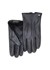 Pearlwood, Herren, Lederhandschuhe &raquo;Gates&laquo;, weiches Innenfutter aus Fleece, black, black, Hochwertiger Herrenlederhandschuh