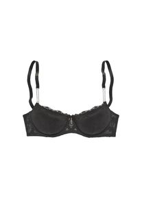 Lascana, Damen, Schalen-BH &raquo;Dalia&laquo; mit edlen Strasselementen am Tr&auml;ger, Dessous, schwarz, Cup D, 90 -Cup D, schwarz, Femininer Schalen-BH mit 