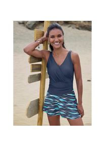 feel good , Damen , Badeanzug , dunkelblau-aqua-bedruckt , Cup C , 52 -Cup C , 52 , Cup B, C, D