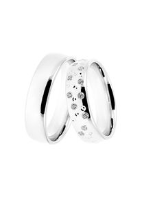 DOOSTI, Damen, Trauring &raquo;Schmuck Geschenk Silber 925 Trauring Ehering Partnerring LIEBE&laquo; Made in Germany - wahlweise mit oder ohne Zirkonia, 