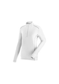 Maier Sports , Fleecepullover »Jenna Rec«, Damen Midlayer, elastisches und pflegeleichtes Half-Zip Fleece , weiß , 34 , 34 , Integrierter NFC-Chip...