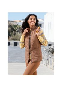 Casual Looks, Damen, Steppweste, braun, 44, braun, weiche Microfaser