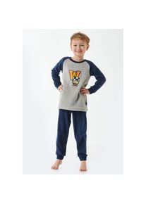 Schiesser , Pyjama »"Rat Henry"«, (2 tlg.), mit großem "W" im College-Look , grau-melange , 98 , 98 , Langer Schlafanzug für Jungen von Schiesser