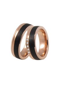 DOOSTI , Trauring »Schmuck Geschenk Edelstahl Trauring Ehering Partnerring LIEBE«, Made in Germany, wahlweise mit oder ohne Zirkonia ,...