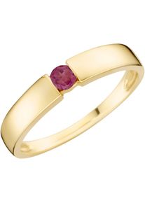 Firetti, Damen, Fingerring &raquo;Schmuck Geschenk Gold 375 Damenring Goldring Solit&auml;r&laquo; mit Rubin, gelbgoldfarben-rot, gelbgoldfarben-rot, Rot wie die Liebe