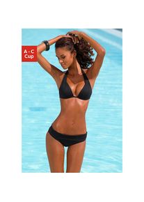 Lascana , Triangel-Bikini, im Nacken zu binden, wattierte Cups, mit eingearbeiteten Kissen , schwarz , Cup C , 34 -Cup C , 34 , Trendfarbe