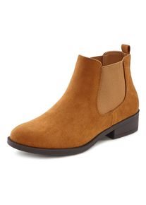 Vivance , Chelseaboots, bequem zum Reinschlüpfen, Stiefelette, Ankle Boots VEGAN , camelfarben , 41 , 41 , Zum Reinschlüpfen: Einfacher Ein- und...