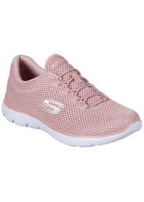 Skechers , Damen , Slip-On Sneaker »Summits« Slipper, Freizeitschuh, Komfortschuh mit gepolstertem Schaftrand , rosa , 37 , 37 , Mit Gummizug zum...
