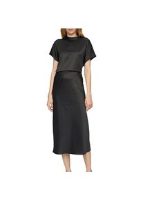 s.Oliver BLACK LABEL , Satinbluse, mit 1/2 Arm , black , 48 , 48 , Bluse von s.Oliver BLACK LABEL