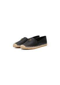 Tommy Hilfiger , Espadrille »TH LOGO LEATHER ESPADRILLE«, Sommermode, Flats, Slipper, Schlupfschuh in schmaler Form , schwarz , 41 , 41 , Slipper...