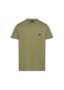 BOSS, Damen, T-Shirt Rundhals, Jersey, kleines Logo, regular fit, Open Green 349, M, Open Green 349, Rundhalsshirt von BOSS