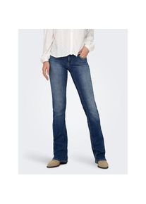 Only , Bootcut-Jeans »ONLBLUSH LW FLARED DNM REA1303 NOOS« , Medium Blue Denim , Länge 32 , L (40) -Länge 32 , L (40) , Niedrige Leibhöhe für einen...